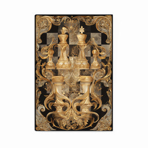 Gold Chess Board Wall Art