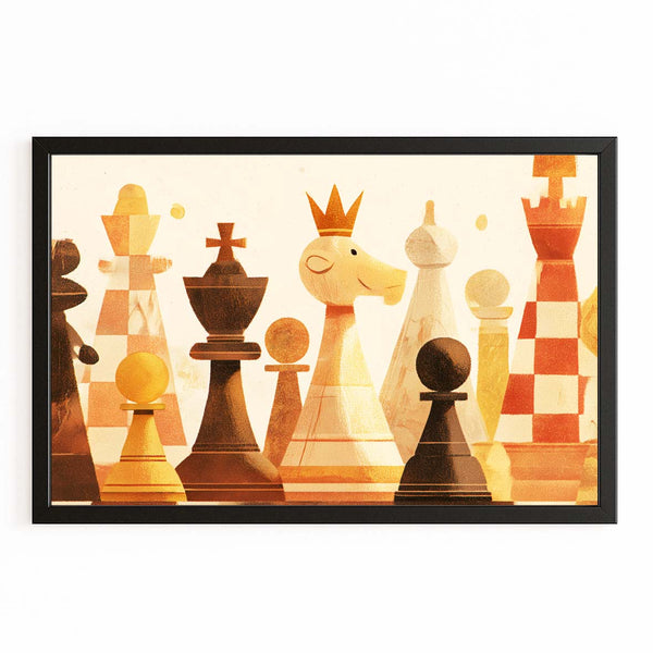 Gold Chess Wall Art