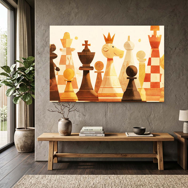 Gold Chess Wall Art
