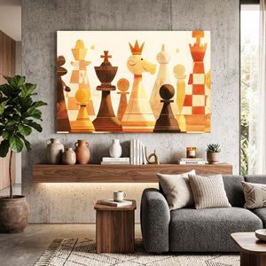 Gold Chess Wall Art