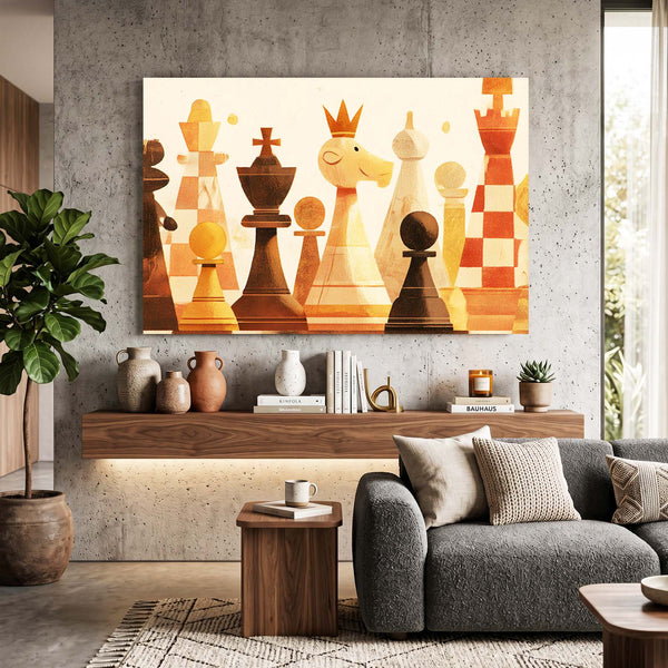 Gold Chess Wall Art