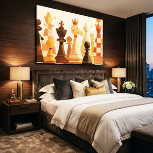 Gold Chess Wall Art