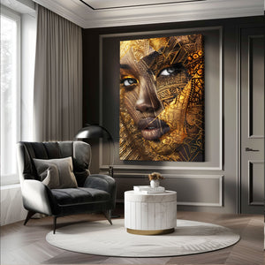 Gold Face African Art  | MusaArtGallery™