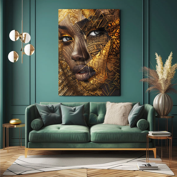 Gold Face African Art  | MusaArtGallery™