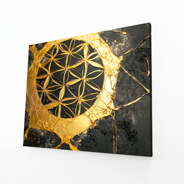 Gold Flower Of Life Art
