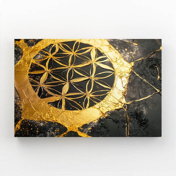 Gold Flower Of Life Art