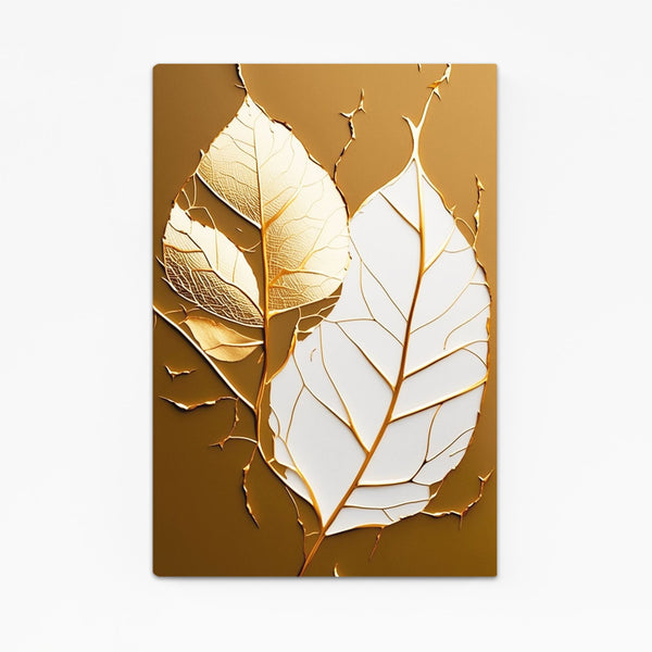 Gold Leaf Abstract Canvas Art