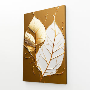 Gold Leaf Abstract Canvas Art