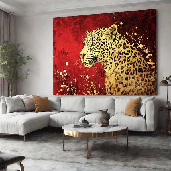 Gold Leopard Wall Art