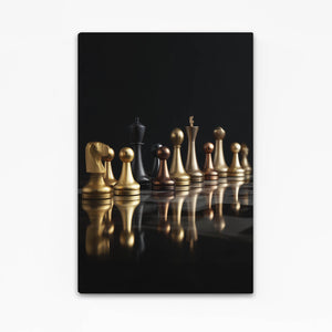 Gold Luxury Chess Pieces Art