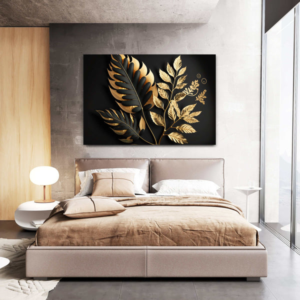 Gold Modern Art Canvas Wall Decor | MusaArtGallery™