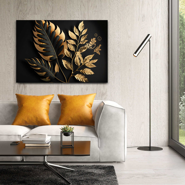 Gold Modern Art Canvas Wall Decor | MusaArtGallery™