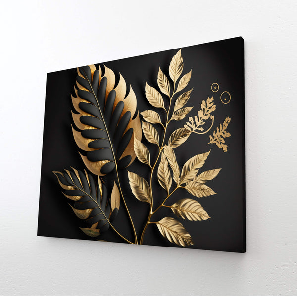 Gold Modern Art Canvas Wall Decor | MusaArtGallery™