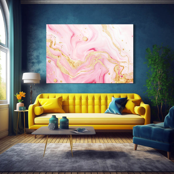 Gold Pink Wall Art   | MusaArtGallery™ 