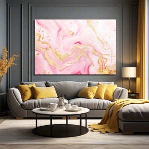 Gold Pink Wall Art   | MusaArtGallery™ 