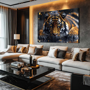 Gold Tiger Wall art | MusaArtGallery™