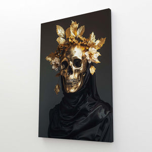 Gold Skull Canvas Art   | MusaArtGallery™