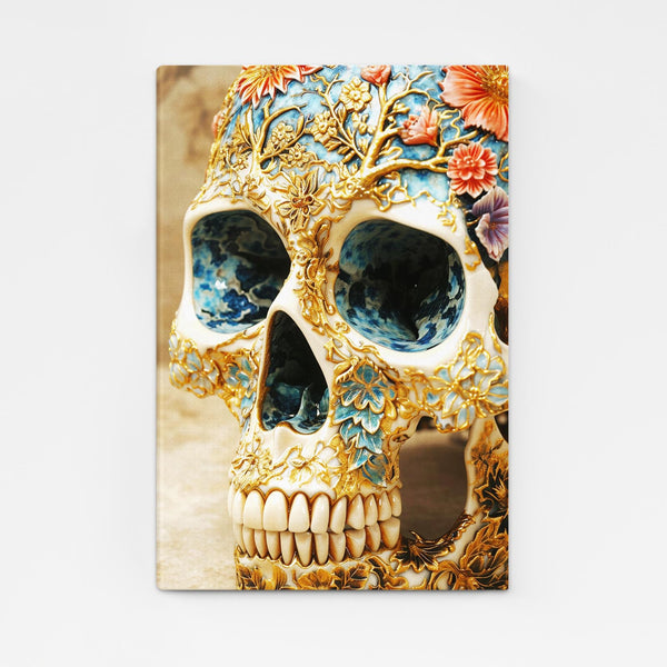 Gold Stylish Skull Art | MusaArtGallery™