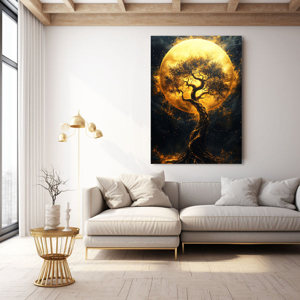 Gold Tree Of Life Canvas Wall Art