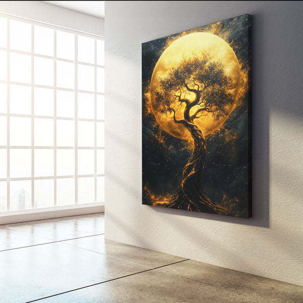 Gold Tree Of Life Canvas Wall Art