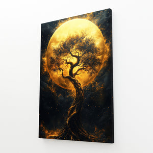 Gold Tree Of Life Canvas Wall Art