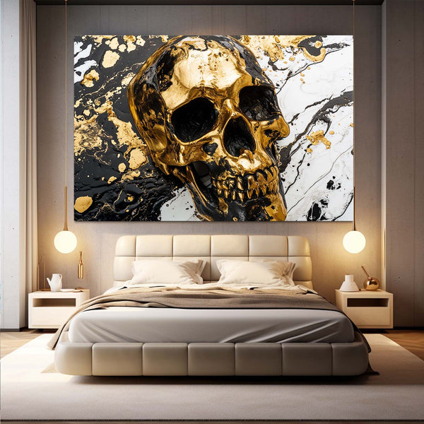 Gold Wild Skull Art | MusaArtGallery™