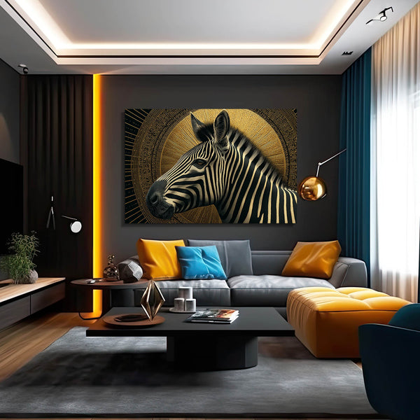 Gold Zebra Art