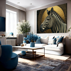 Gold Zebra Art