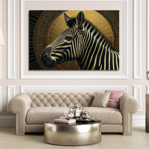 Gold Zebra Art