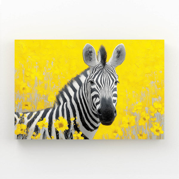 Gold Zebra Canvas