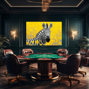 Gold Zebra Canvas
