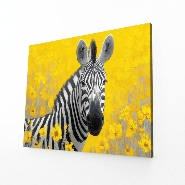 Gold Zebra Canvas