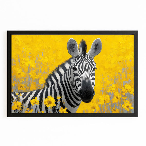 Gold Zebra Canvas