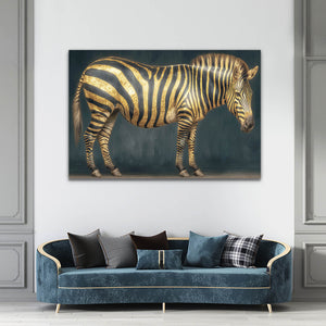 Gold Zebra Wall Art