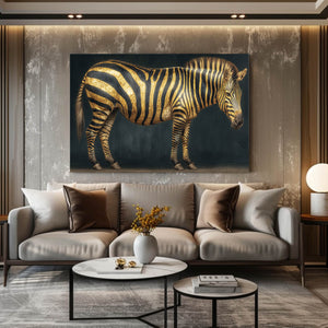 Gold Zebra Wall Art