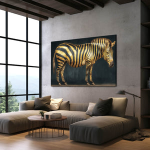 Gold Zebra Wall Art
