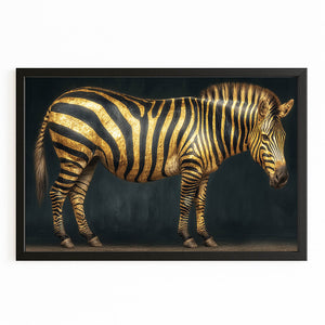 Gold Zebra Wall Art