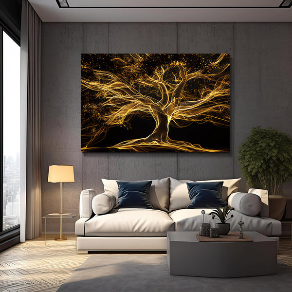 Golden Aura Tree Art | MusaArtGallery™