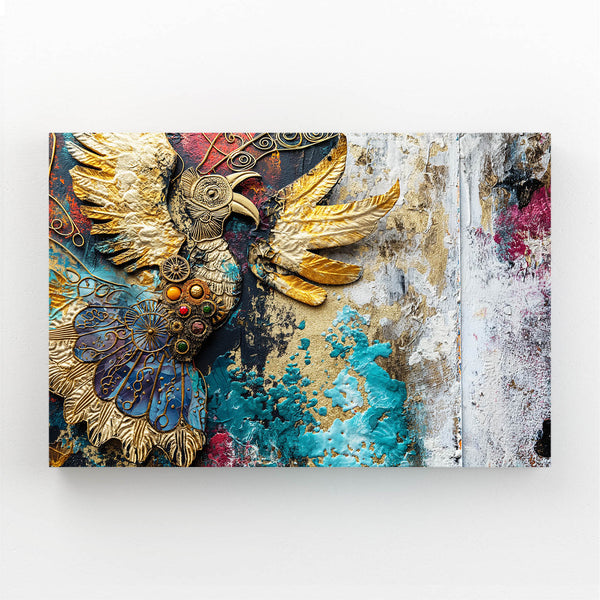 Golden Bird Mexican Wall Art | MusaArtGallery™