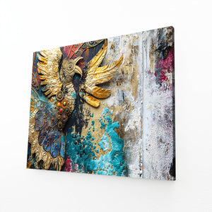 Golden Bird Mexican Wall Art | MusaArtGallery™