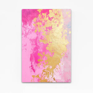 Golden Bloom Pink Abstract Art | MusaArtGallery™