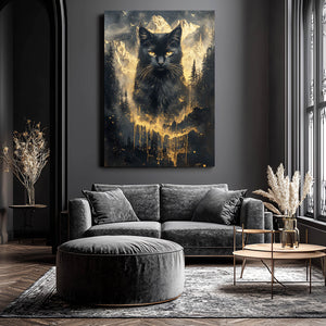 Golden Cat Wall Art