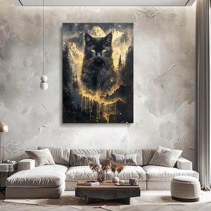 Golden Cat Wall Art