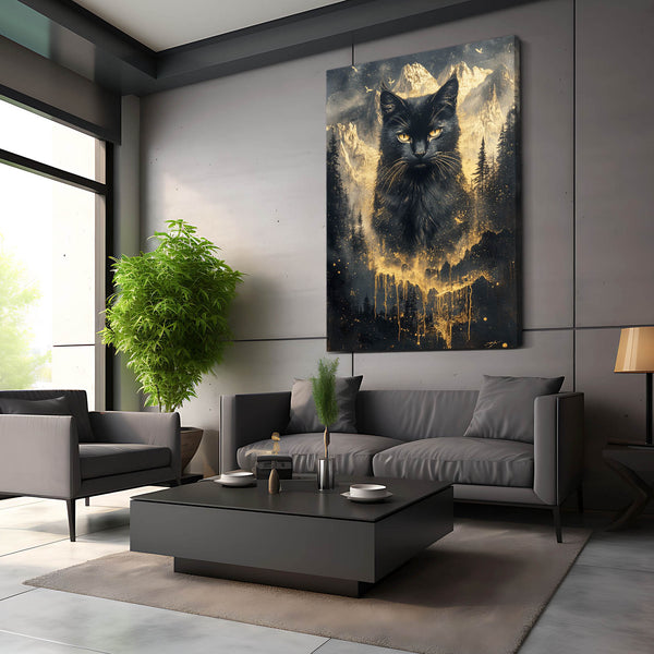 Golden Cat Wall Art