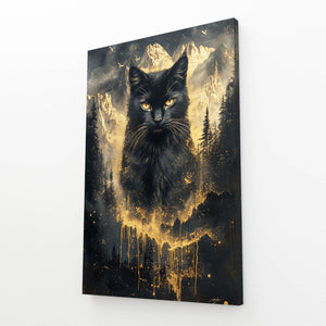 Golden Cat Wall Art