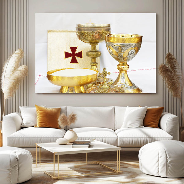 Golden Chalice Christian Wall Art | MusaArtGallery™