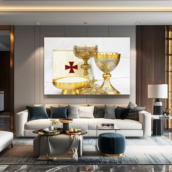 Golden Chalice Christian Wall Art | MusaArtGallery™