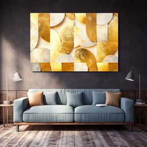 Golden Circles Abstract Art | MusaArtGallery™
