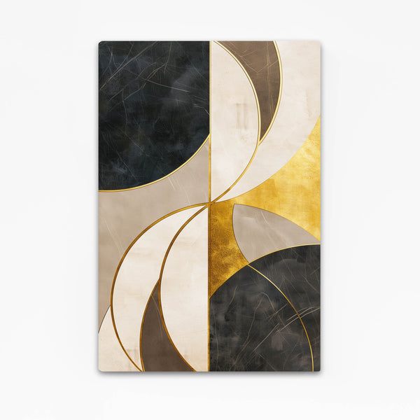 Golden Curves Abstract Art | MusaArtGallery™