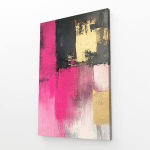 Golden Depths Pink Abstract Art | MusaArtGallery™